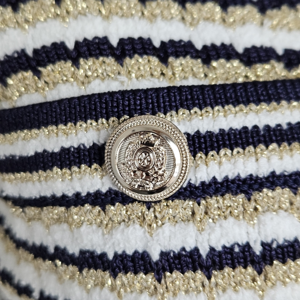 NWT Elie Tahari Gold Button Cardigan, Small - Picture 6 of 12